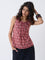 Bombay Paisley Red Printed Cotton Top
