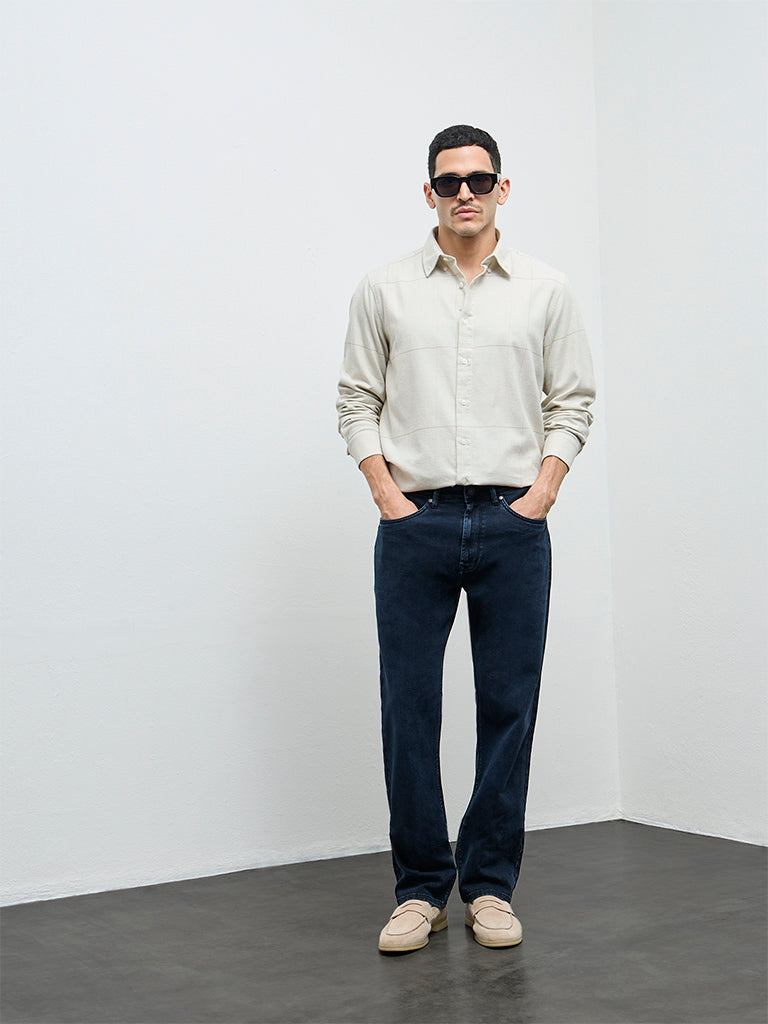 Ascot Blue Relaxed-Fit Mid-Rise Jeans