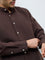 Ascot Dark Brown Solid Relaxed-Fit Shirt