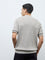 Ascot Light Taupe Textured Relaxed-Fit Cotton T-Shirt