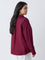 Gia Burgundy Pintuck Detailed Blouse