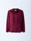 Gia Burgundy Pintuck Detailed Blouse
