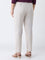 Gia Ivory Solid High-Rise Cotton-Blend Jeggings