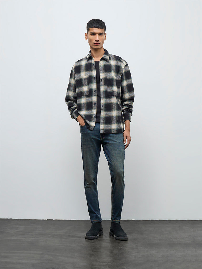 Nuon Blue Washed Slim-Fit Mid-Rise Jeans