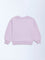 HOP Kids Girls Lilac Bow-Detailed Cotton-Blend Sweatshirt
