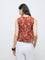 Bombay Paisley Rust Floral Printed Cotton Top