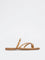 LUNA BLU Beige Stud-Detailed Slides