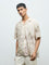 ETA Beige Nature-Inspired Printed Relaxed-Fit Shirt