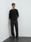 ETA Black Criss-Cross Relaxed-Fit Cotton-Blend T-Shirt