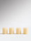 Westside Home Ivory Ribbed-Textured Votive Candles (Set of 4)
