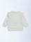 HOP Baby Girls Off-White Embellished Cotton-Blend Sweatshirt