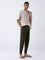 ETA Dark Olive Relaxed-Fit Mid-Rise Cotton-Blend Joggers