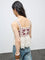 Bombay Paisley Off-White Crochet Knit Cotton Top