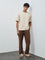 ETA Brown Relaxed-Fit Mid-Rise Cotton-Blend Chinos