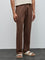 ETA Brown Relaxed-Fit Mid-Rise Cotton-Blend Chinos