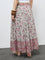 Bombay Paisley Off-White Floral Cotton Skirt
