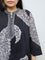 Diza Black Paisley Design A-Line Kurta