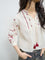 Bombay Paisley Off-White Embroidered Cotton Top