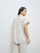 Gia Beige Solid Blouse