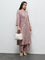 Diza Mauve Botanical Printed A-Line Kurta