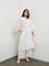 Diza White Embroidered A-Line Kurta