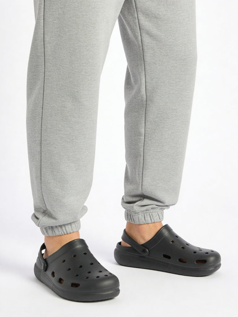 SOLEPLAY Black Perforated Clogs