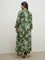 Diza Green Floral Pattern A-Line Kurta