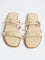 LUNA BLU Ivory Buckle-Detailed Sandals