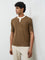 ETA Dark Brown Textured Relaxed-Fit T-Shirt