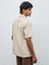 ETA Beige Striped Relaxed-Fit Cotton Shirt