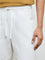 ETA Off-White Solid Relaxed-Fit Mid-Rise Cotton Shorts