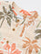 HOP Kids Boys Beige Tropical-Inspired Cotton Shirt