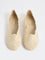 LUNA BLU Off-White Floral-Lace Ballerinas