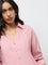LOV Dusty Pink Schiffli Embroidered Cotton Shirt