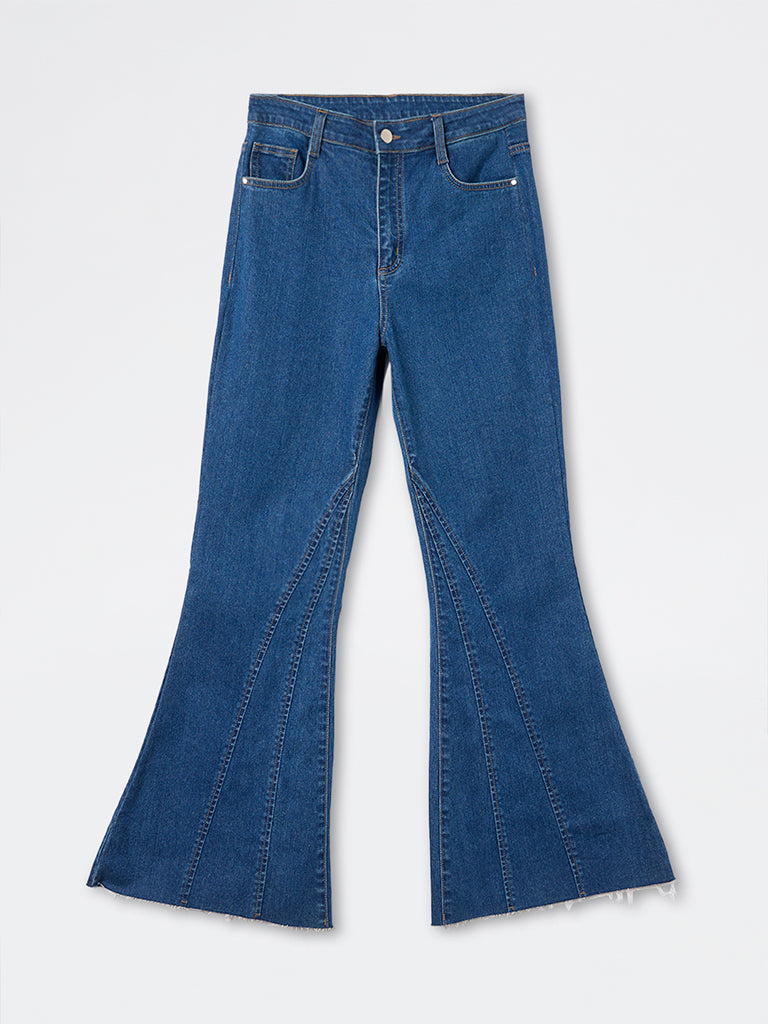 LOV Blue High-Rise Bootcut Jeans