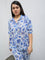 Gia Blue Floral Design Shirt