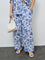 Gia Blue Floral High-Rise Trousers