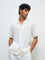 ETA Off-White Crinkle-Textured Relaxed-Fit Cotton Shirt