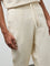 ETA Cream Paisley Design Relaxed-Fit Mid-Rise Cotton Chinos