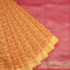 Yellow Matka Saree With Bandhani Prints