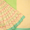 Yellow Cotton Saree With Floral Prints