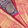 Violet Kanjivaram Silk Saree With Floral Motif Pattern