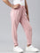 Girls Solid Baby Pink Mid Rise Cotton Joggers