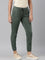 Women Solid Cotton Olive Green Cuffed Joggers