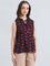 Viscose Tie-Up Geometric Print Blouse