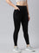 Black Cotton Stretch Yoga Legging