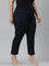 Women Solid Navy Crepe Pants