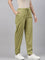 Women Solid Pista Green Comfort Fit Cotton Pants