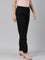 Women Solid Black Mid Rise Casual Pants