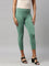 Leaf Green Cotton Stretch Cropped Leggings